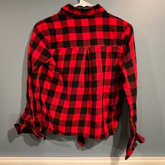 Madewell Flannel Tie-Front Shirt in Buffalo Check, XXSmall (New!) - Picture 3 of 6